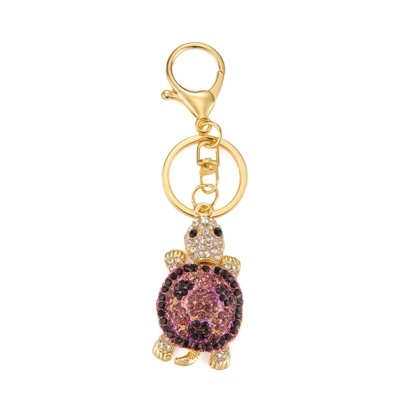Cute Tortoise Alloy Inlay Rhinestones Women’s Bag Pendant Keychain