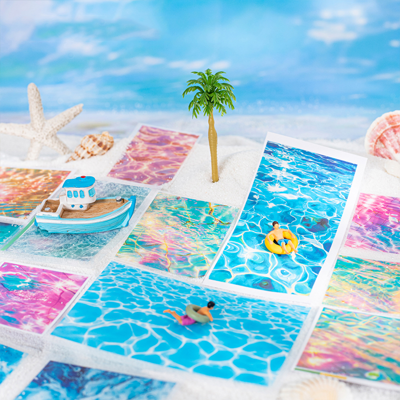 스티커북 - 바다 계획 시리즈 빈티지 캐릭터 물 패턴 감상