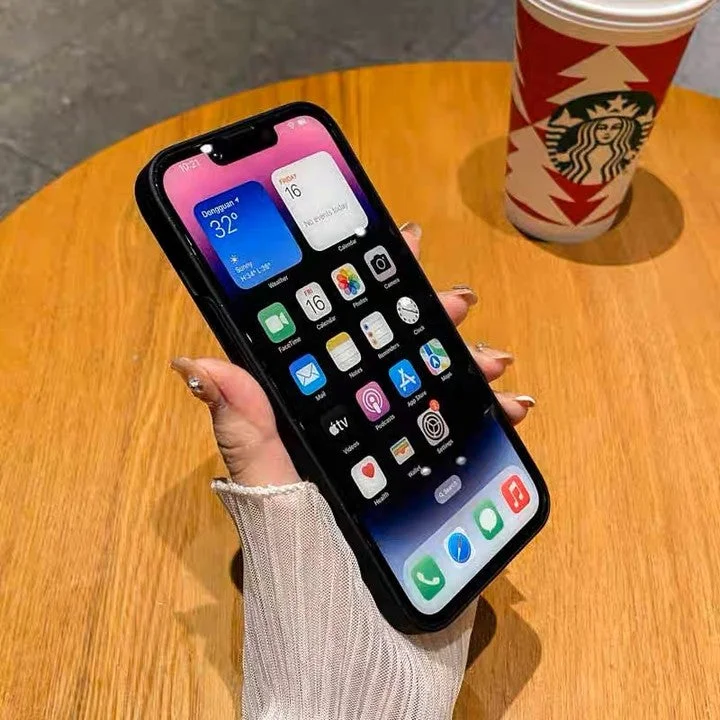 For iPhone 13/14 Series Hollow Out Frosted Mobile Phone Case