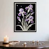 DIY Pearl Painting Iris with Frame for Home Wall Decor(30x40cm)