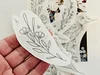 【9 PCS】Water Soluble Floral Border Hand Embroidery Pattern,peel and stick paper for ornaments