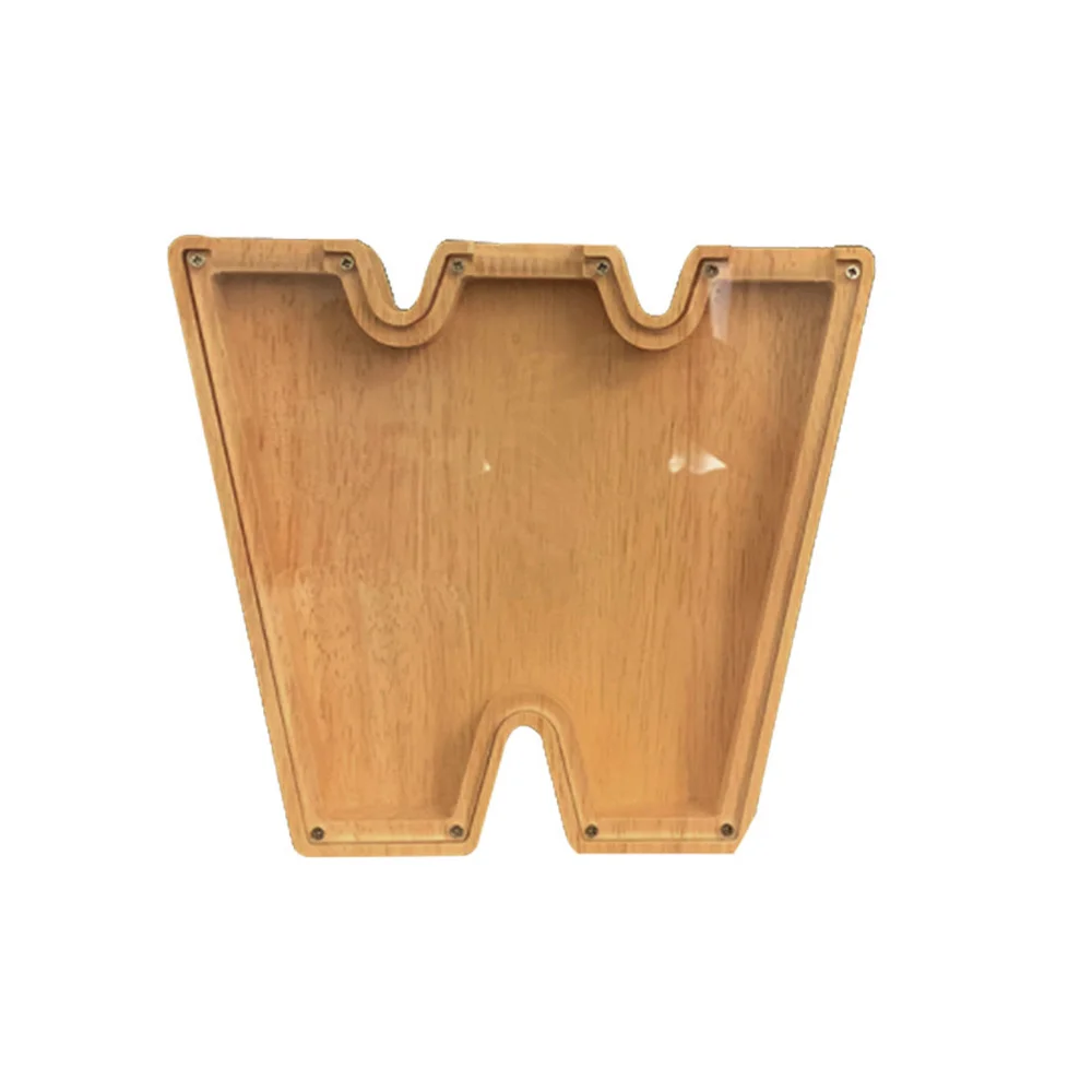 Purexcellent&trade; Wooden creative English letters transparent money jar