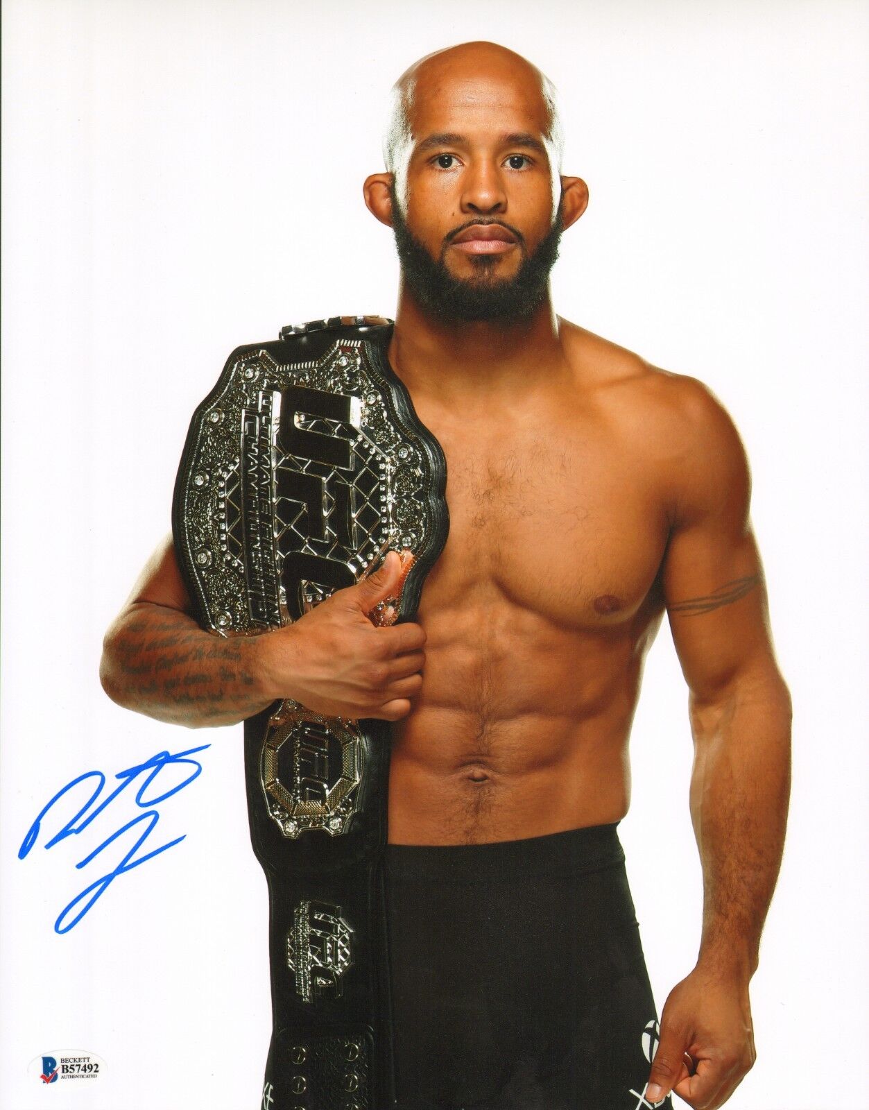 Demetrious Johnson Signed 11x14 Photo Poster painting BAS COA UFC Belt Picture Autograph 197 152