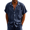  Striped Short-Sleeve Shirt for Men - Stylish and Comfortable Summer Wear by Inlyline