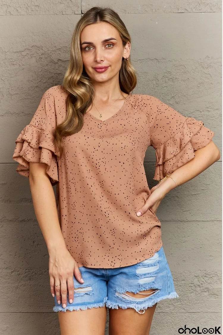 Hailey & Co Darling Delights Polka Dot Woven Top