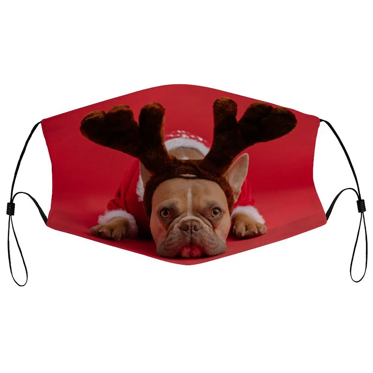 Face Mask with Pocket Christmas, Dog, Christmas Hat  customized, personalized, gift