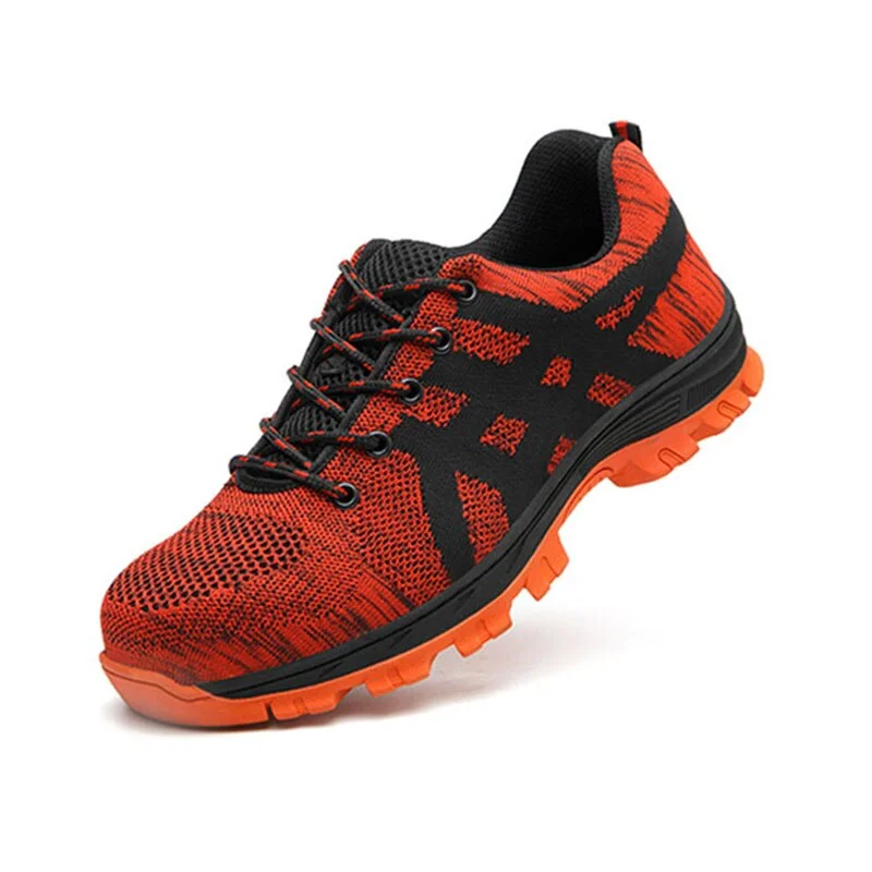 36-50 Work Safety Shoes Steel Toe Men And Women Fashion Anti-smashing Fashion Boots Black Breathable Comfortable Sports Sneaker