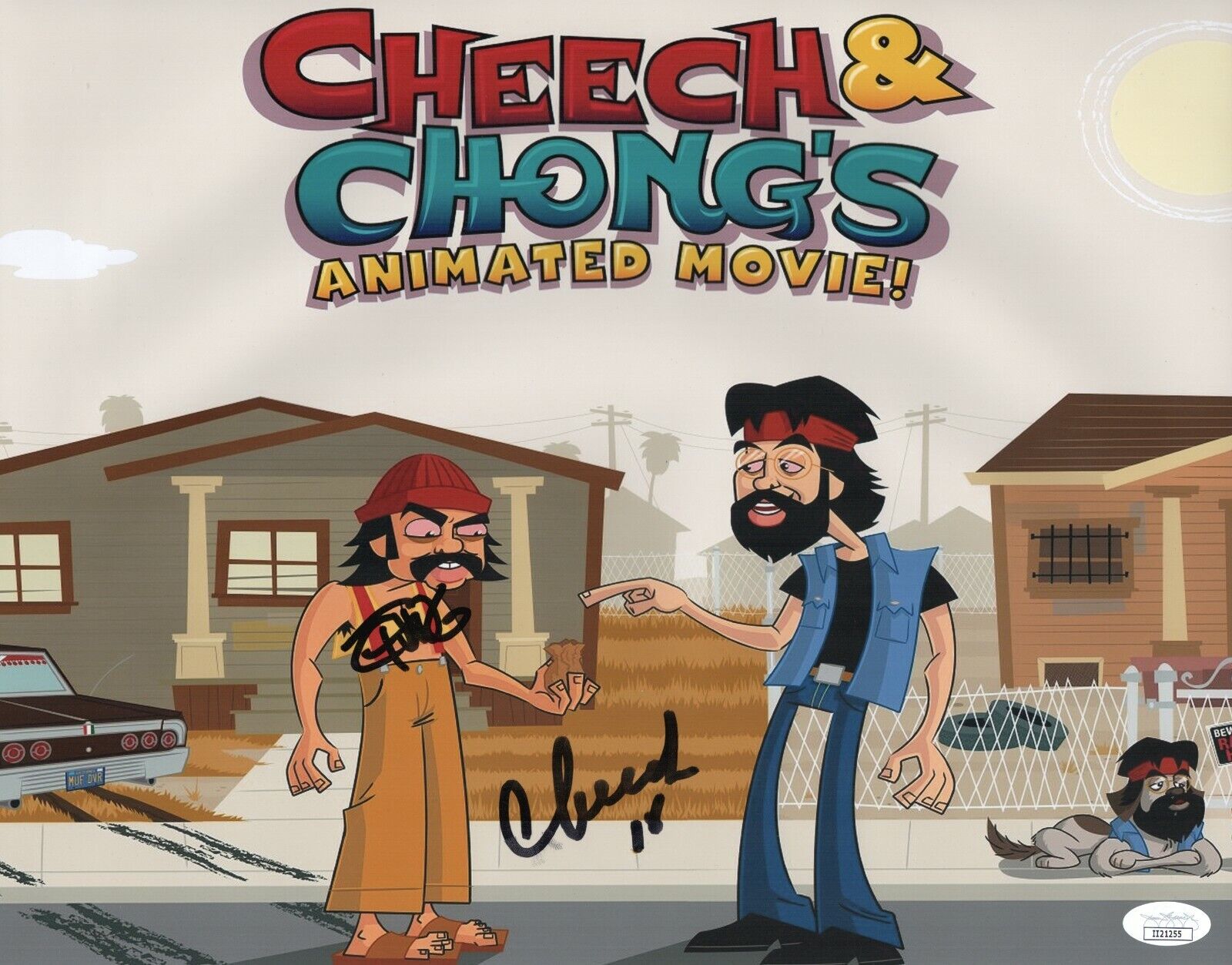 CHEECH AND CHONG Hand Signed 11x14 Photo Poster painting IN PERSON Autograph JSA COA Cert