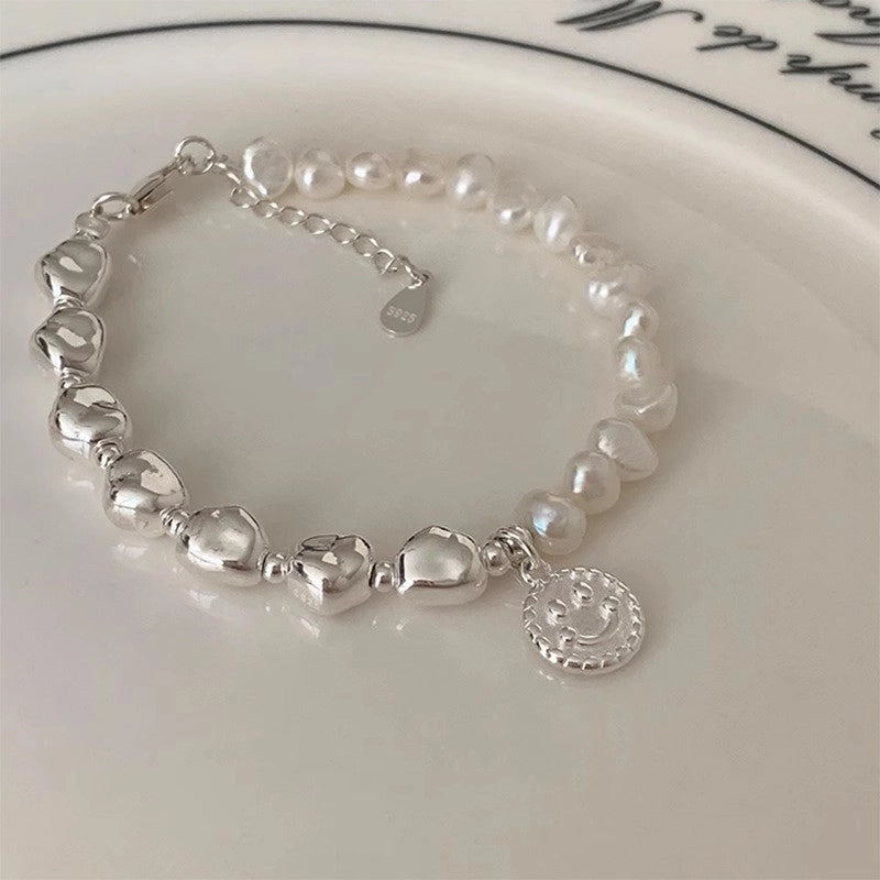 Korean-style Niche Heavy Industry Pearl Silver Beaded Bracelet Women’s Light Luxury Niche Exquisite Bracelet Trendy Bracelet For Girlfriends