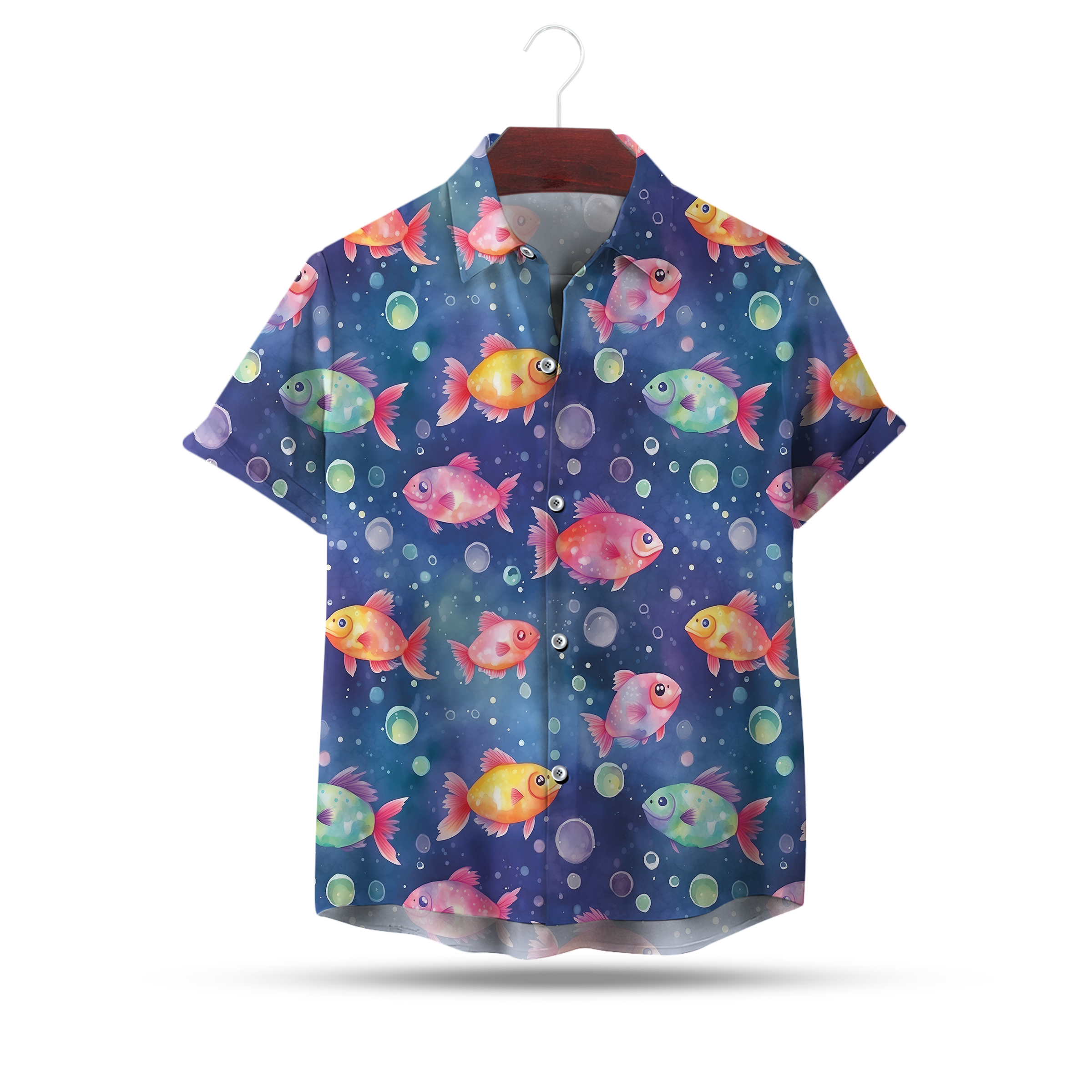 Colorful Fish Print Hawaii Shirt - Dive into Style