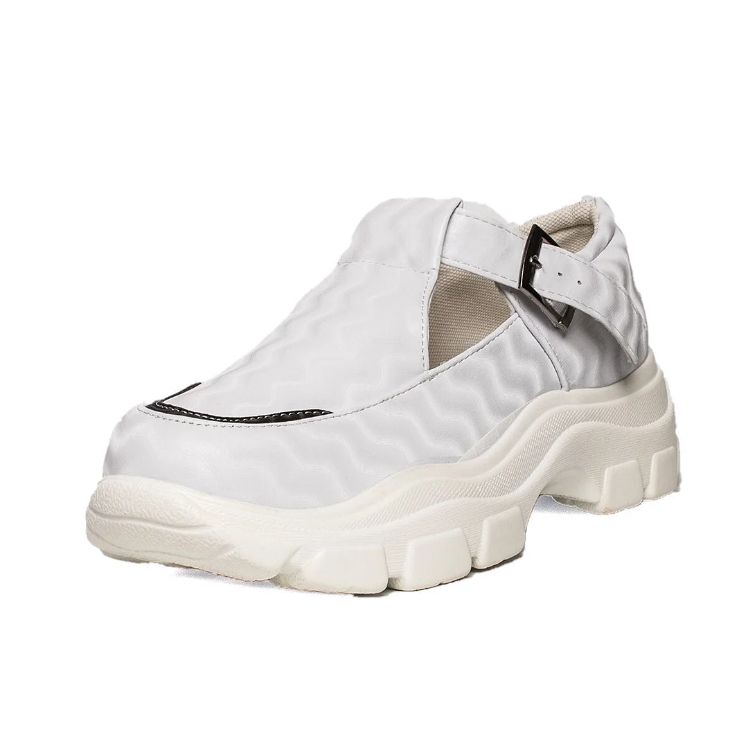 Fujin 5.5cm Platform Sandals Wedge Women Shoes Summer Buckle High Quality Large Size Women Beach Shoes Slides Slippers