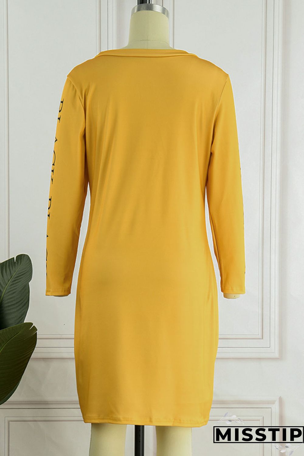 Dark Brown Casual Print Patchwork V Neck Long Sleeve Dresses