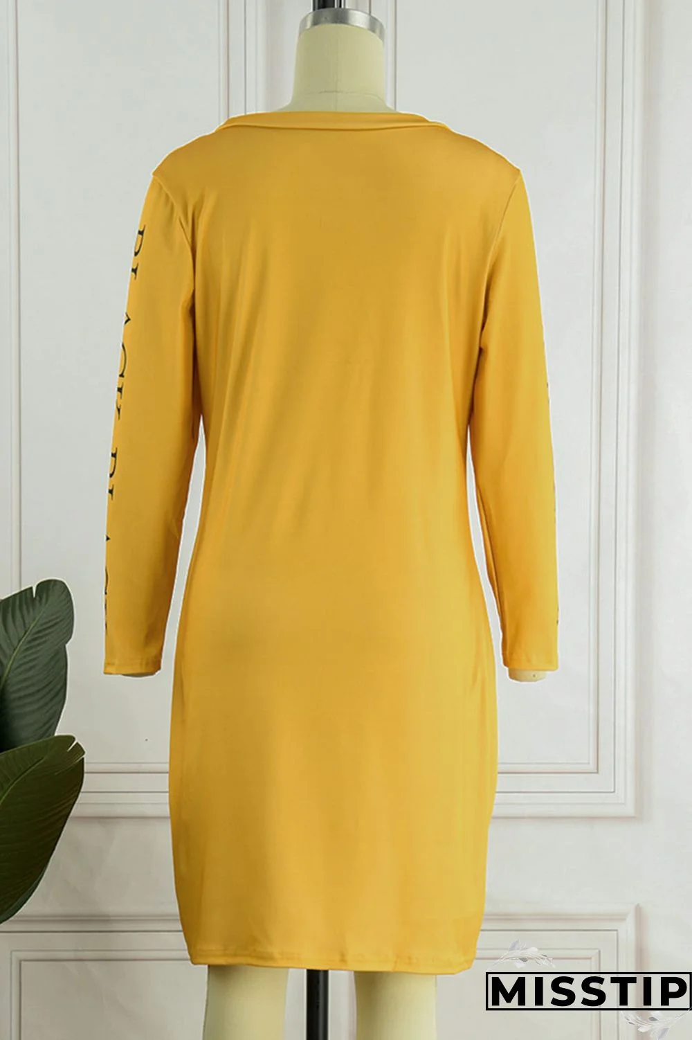 Dark Brown Casual Print Patchwork V Neck Long Sleeve Dresses