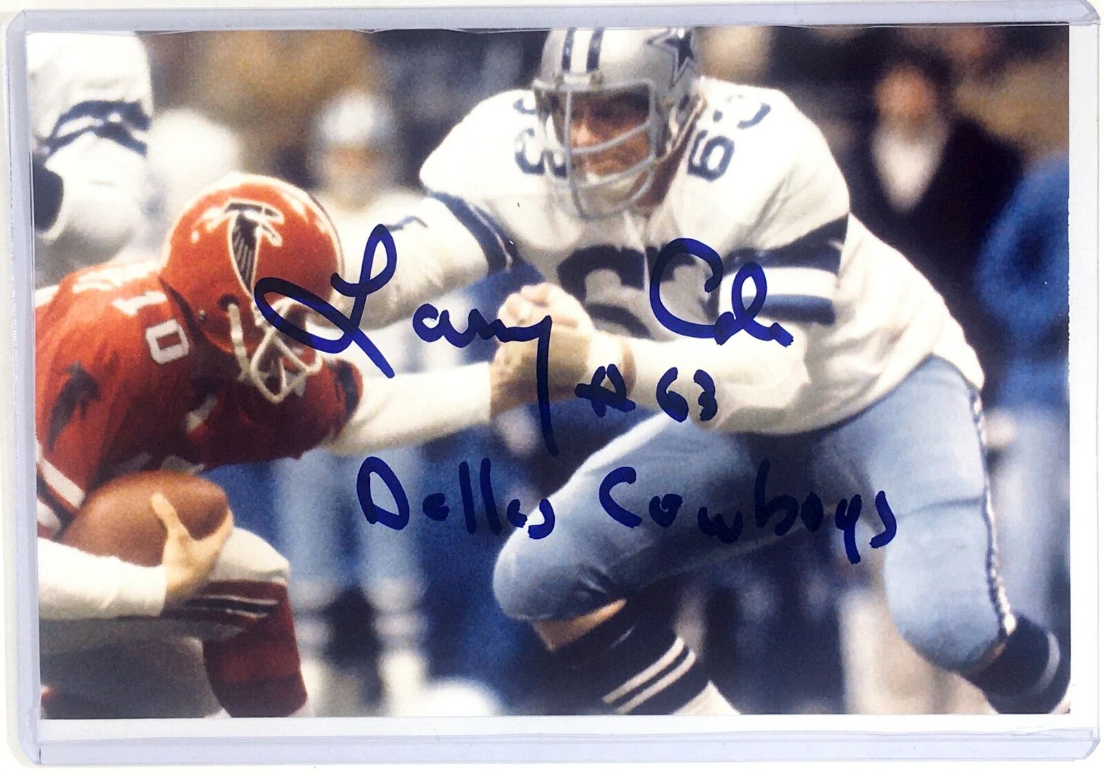 Larry Cole Signed 4x6 Photo Poster painting Dallas Cowboys Super Bowl VI XIII Autograph Auto