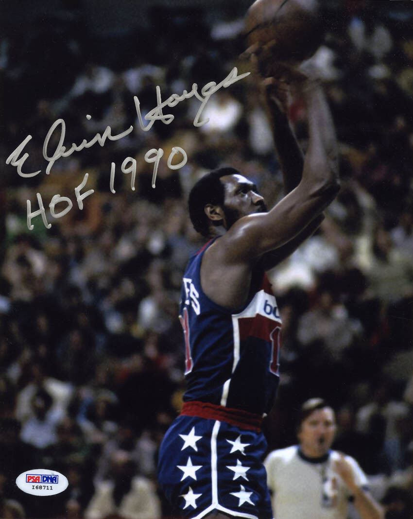 Elvin Hayes SIGNED 8x10 Photo Poster painting + HOF 1990 Washington Bullets PSA/DNA AUTOGRAPHED