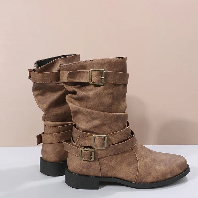Women's Flat Heel Casual Vintage Boots