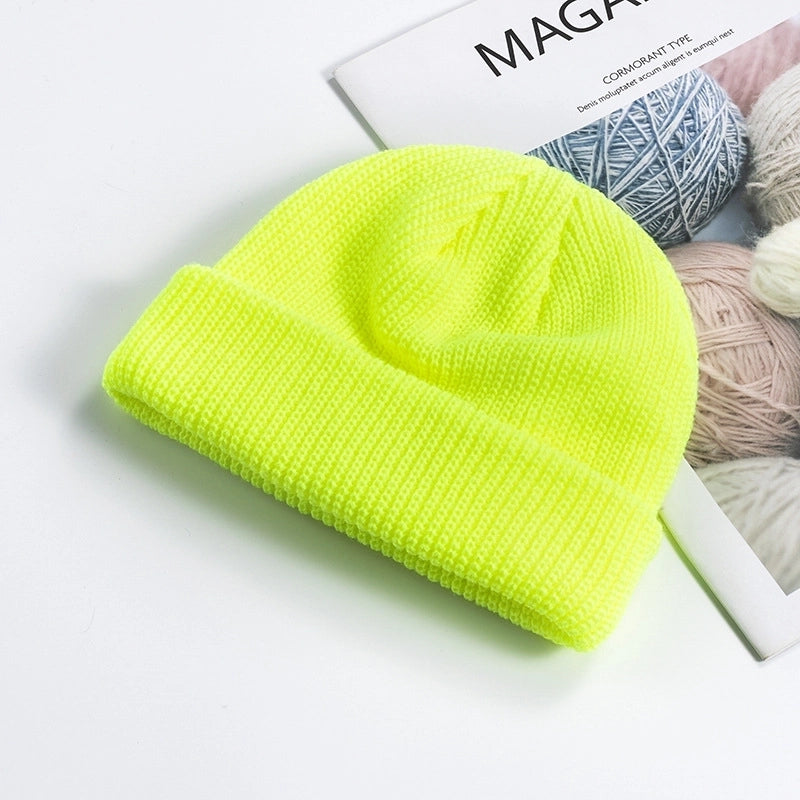 Unisex Minimalist Solid Color Crimping Wool Cap
