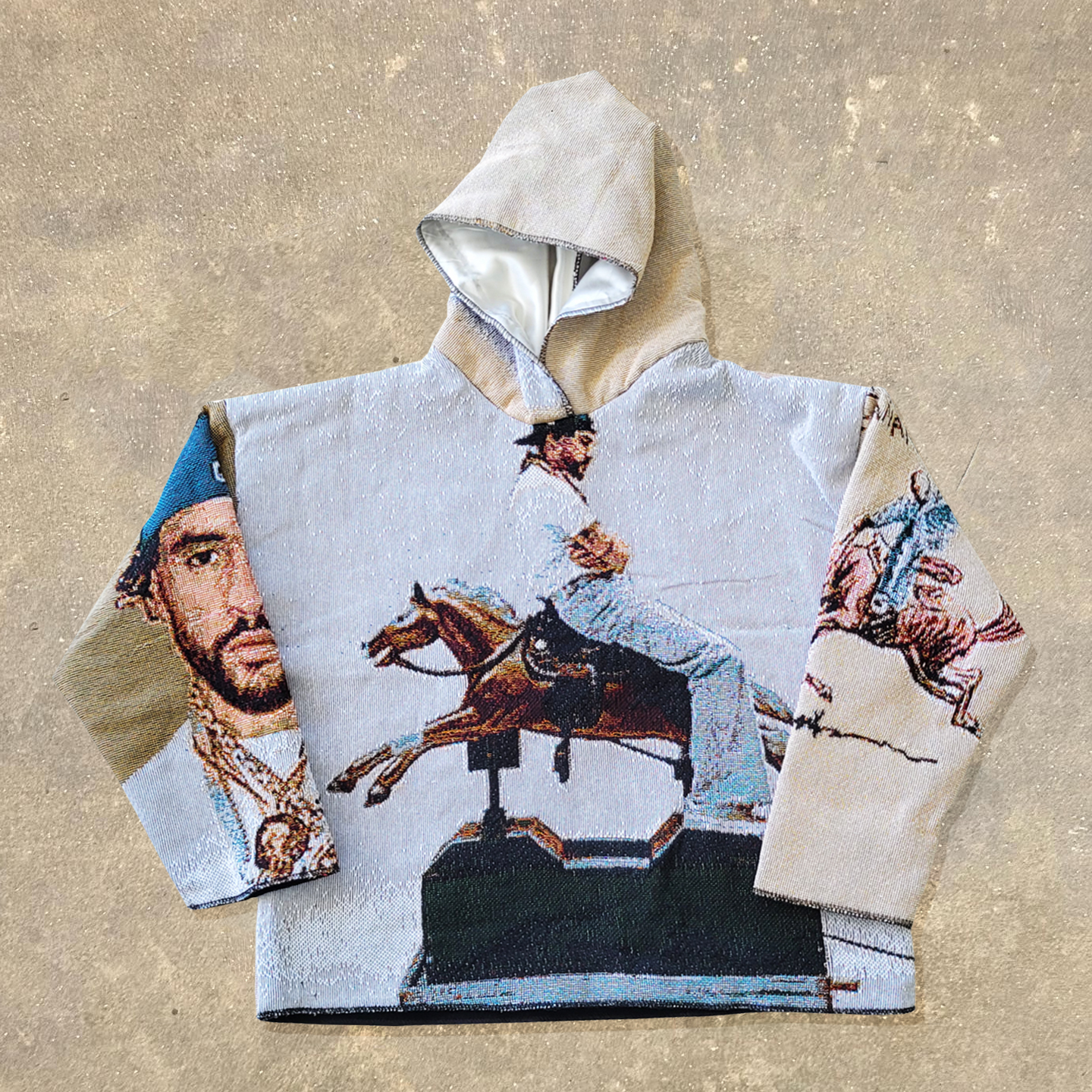 Horseback Riding Print Long Sleeve Hoodies