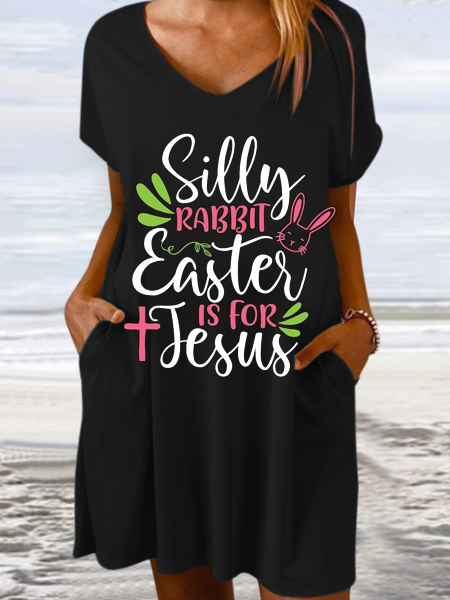 Women's Silly Rabbit Easter if for Jesus Dress socialshop