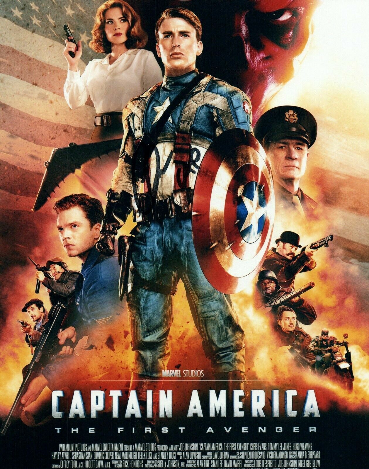 CHRIS EVANS SIGNED * CAPTAIN AMERICA