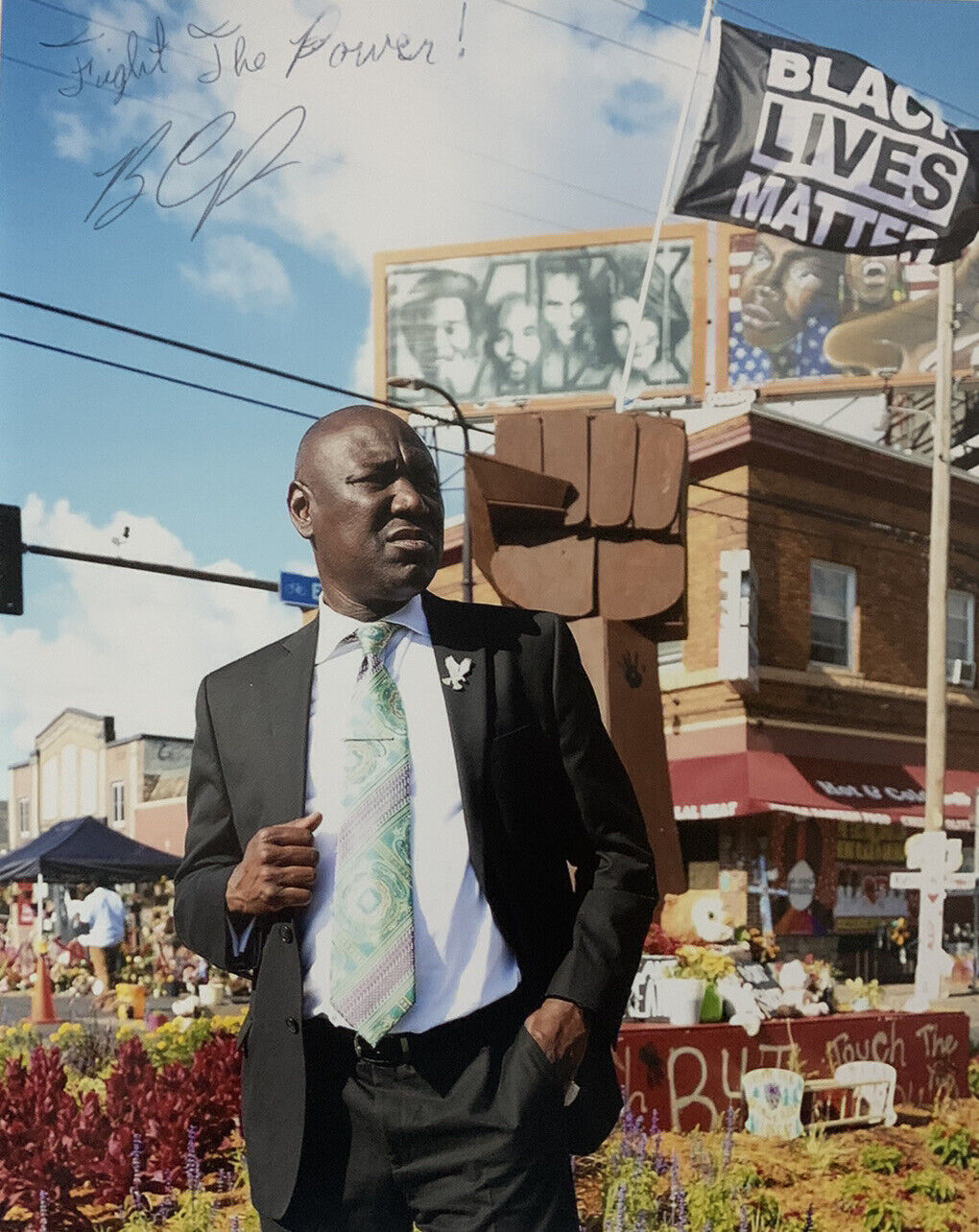 BEN CRUMP HAND SIGNED 8x10 Photo Poster painting CIVIL RIGHTS LAWYER ATTORNEY AUTOGRAPH COA