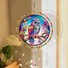 (US Only)Suncatcher Diamond Painting Hanging Pendant Crystal Painting Ornament(Owl A)