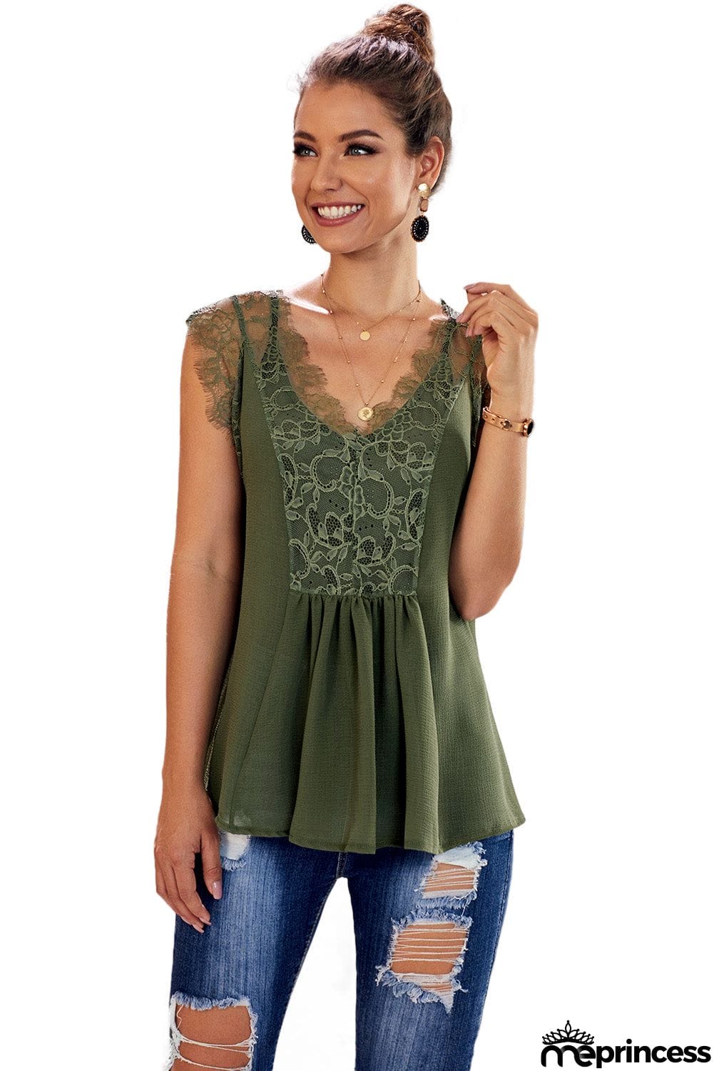 From A Dream Lace Tank Top with Vest