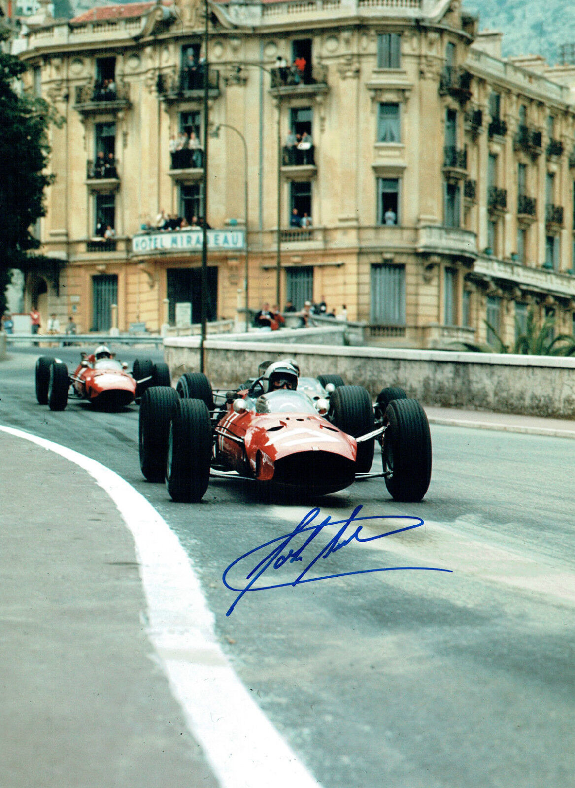 John SURTEES Autograph SIGNED Photo Poster painting 16x12 Monte Carlo FERRARI AFTAL COA