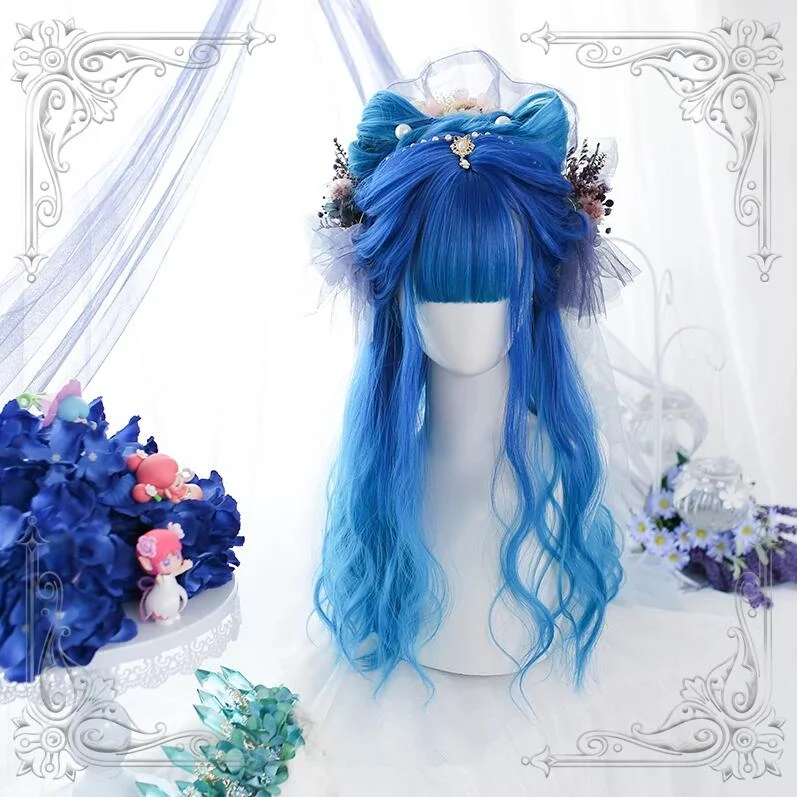 Harajuku Lolita Blue Gradient Wig BE955