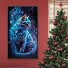 (40*70cm)Starry Night Cat - Round Partial AB Drill Diamond Painting