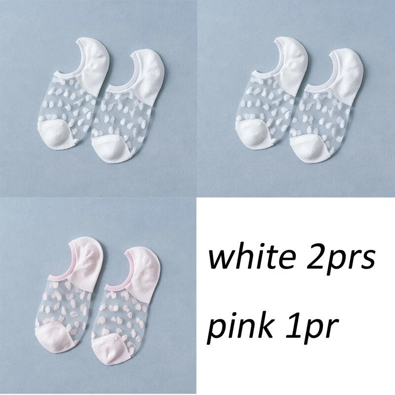 3 Pair/set Lot Fashion Dot socks for Girls Women Indoor Socks Mix Summer Colors Smooth Feeling Floor Socks Color Breathable Sox