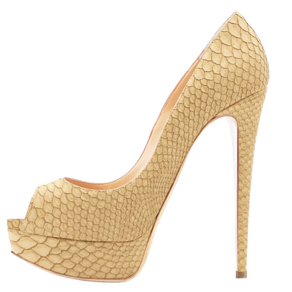 5.9" Sky High Platform Pumps Snakeskin-vocosishoes