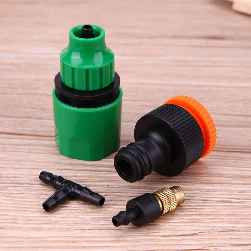 Outdoor Garden Misting Cooling System Fitting 4/7mm Hose 10pcs Nozzles Kit
