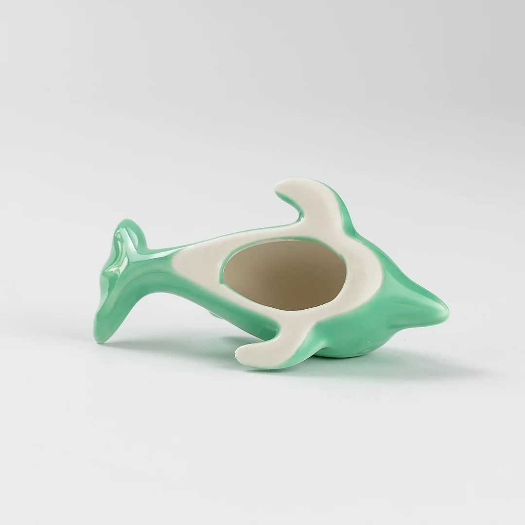 2 Dolphin Porcelain Toilet Bolt Covers 