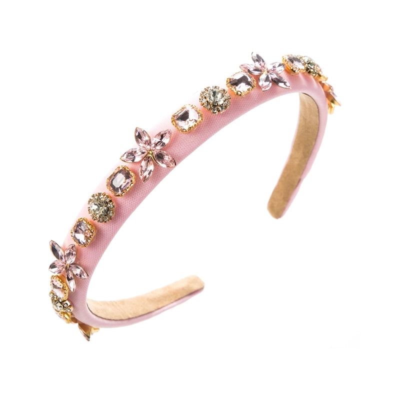 Women’s Casual Vacation Classic Style Color Block Alloy Rhinestone Glass Inlay Rhinestones Hair Band