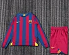 2005-2006 Retro Long Sleeve Barcelona Home Football Shirt 1:1 Thai Quality Kids Size