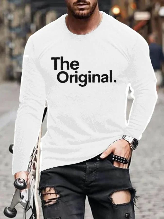 Men's Dad The Original Print Long Sleeve T-Shirt socialshop