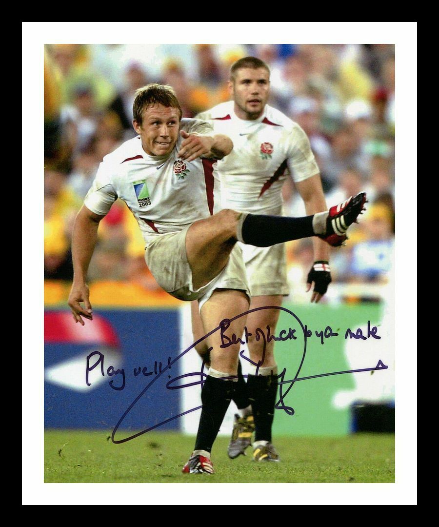 Jonny Wilkinson - England 2003 Rugby World Cup Signed & Framed Photo Poster painting