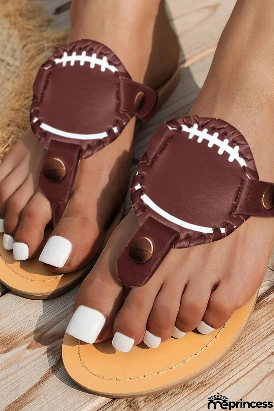 Baseball Flip-Flop Flat Sandals