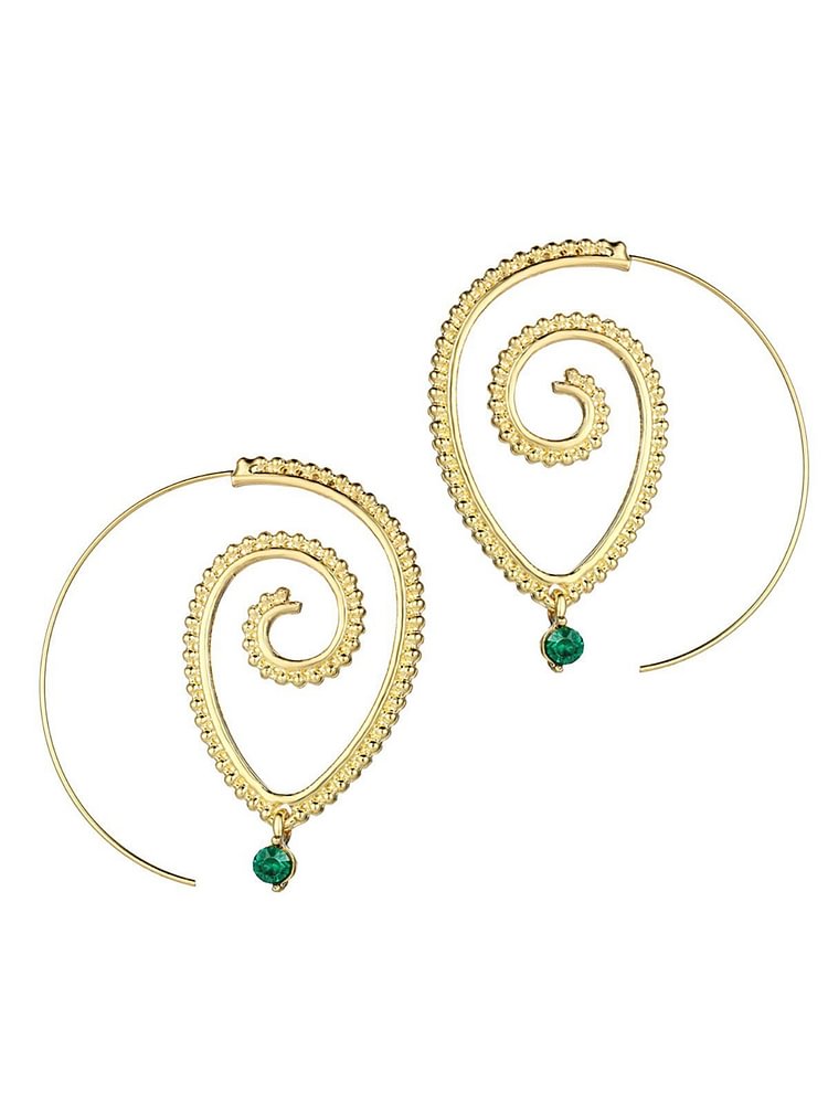 Womens Exaggerated Round Alloy Earrings