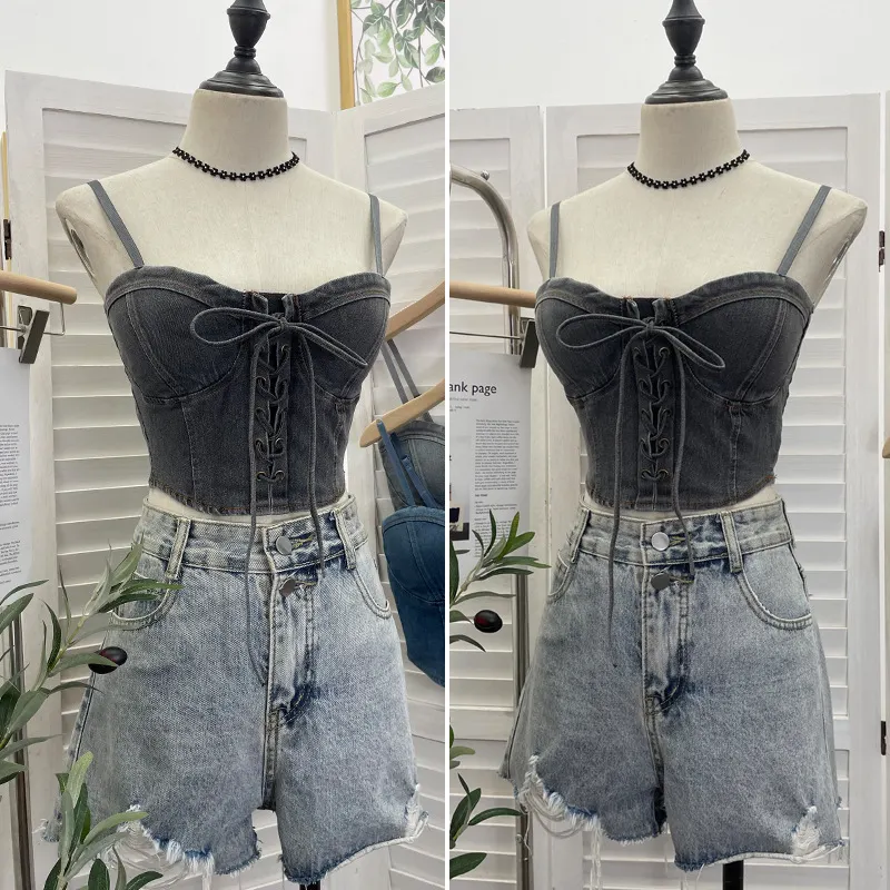 Uveng Real Beat With Chest Pad Adjustable Strap With Denim Vest Strap Strap Slings Bras