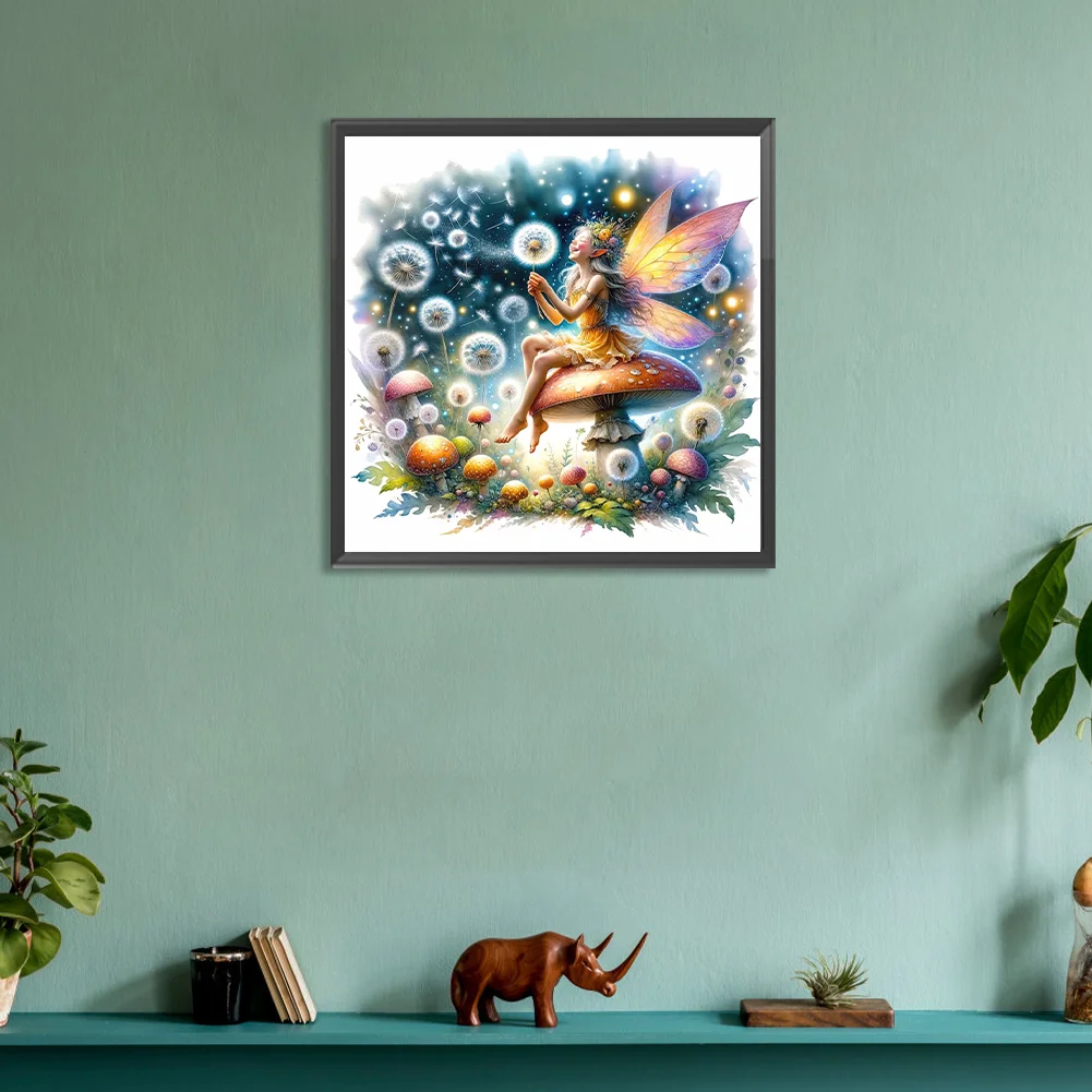 Full Round Diamond Painting 30*30cm - Mushroom Fairy