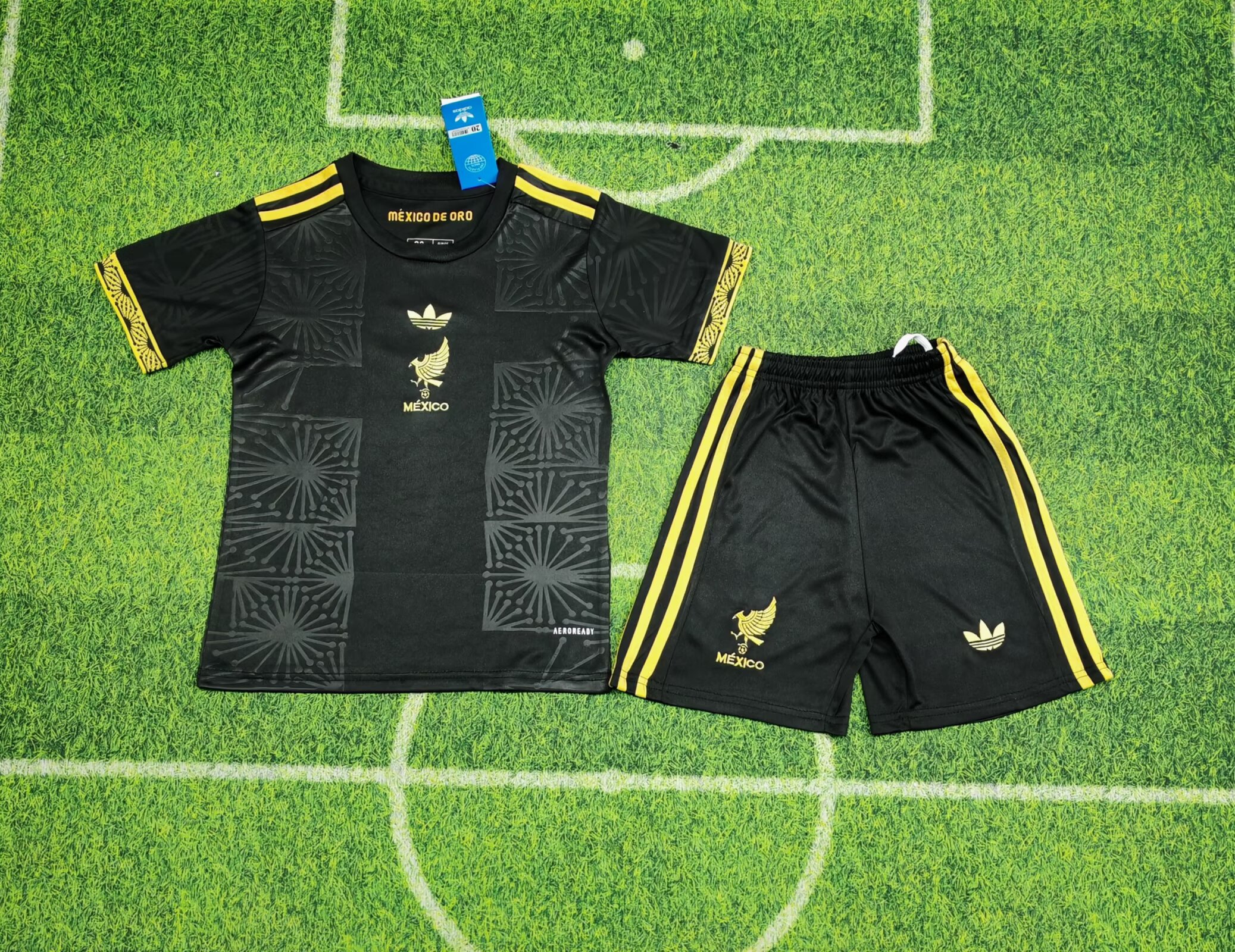 2025 Mexico Black Kids Kit Soccer Jersey Thai Quality