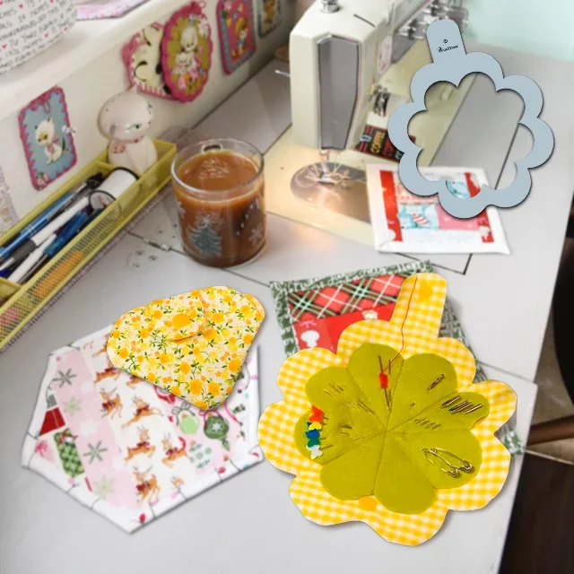 Heart Shaped Sewing Needle Collection Bag Template - Include Instructions