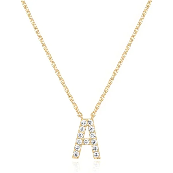 Alphabet Initial Pendant Necklace