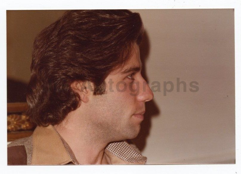 John Travolta - Vintage Candid Photo Poster painting by Peter Warrack - Previously Unpublished