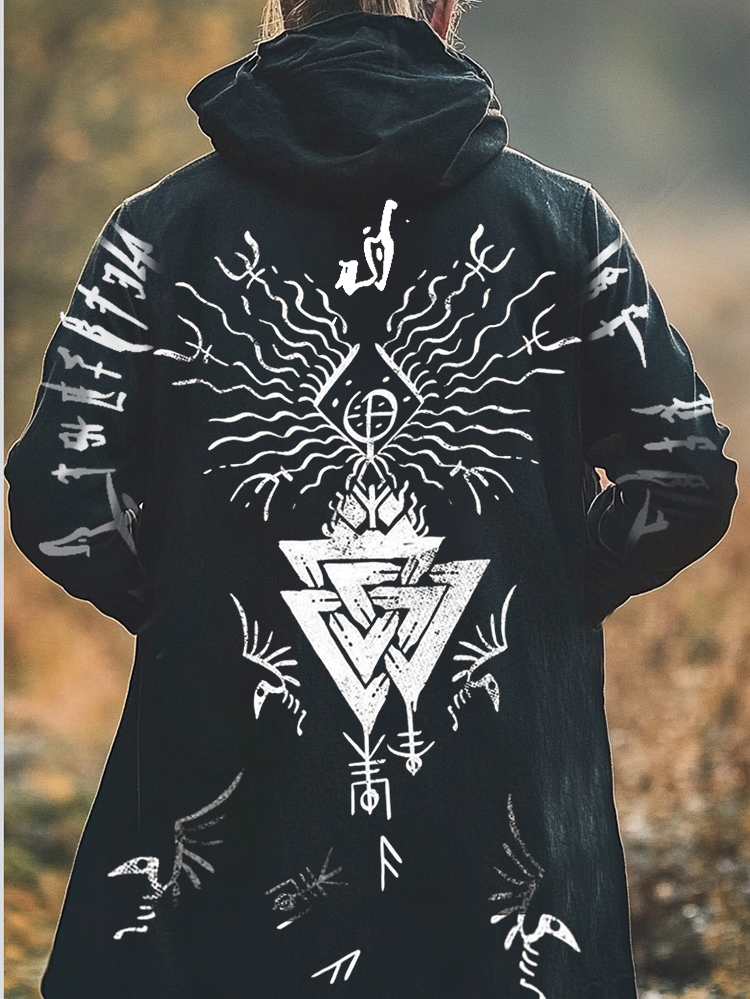 Viking Odin's Knot Bird Bone Rune Mystical Totem Print Jacket / Rvogue / Rvogue