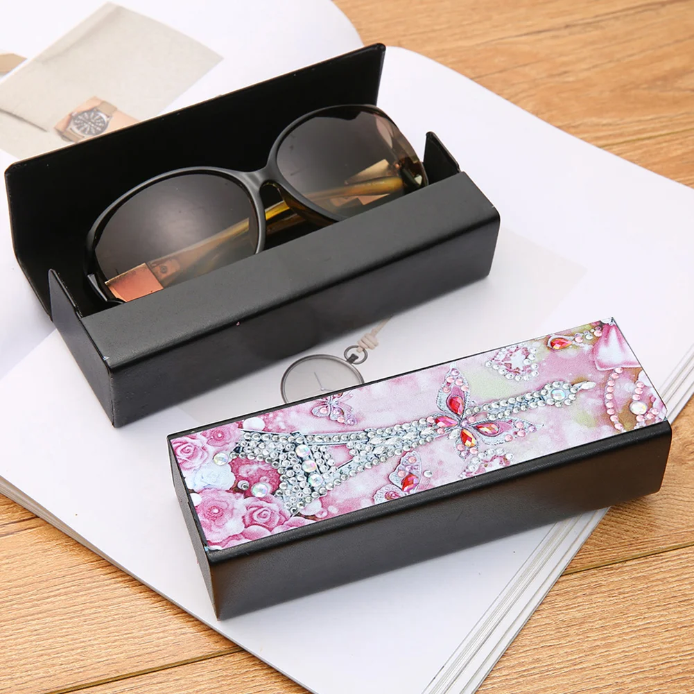 DIY Leather Diamond Painting Glasses Storage Case Mosaic Kit (Q33 Tower)