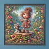Diamond Painting -DIY Round Drill Girl(40x40cm)