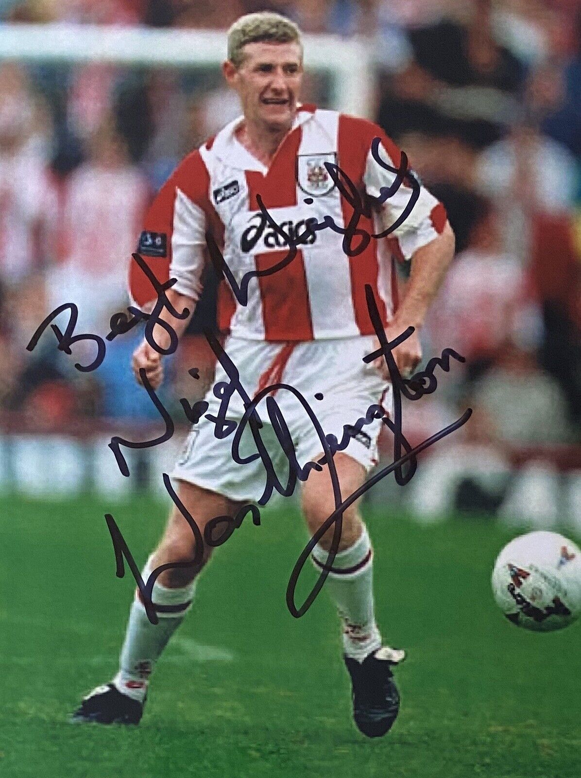 Nigel Worthington Genuine Hand Stoke City 6X4 Photo Poster painting